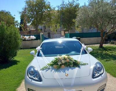 Décoration de voiture mariage en Aveyron